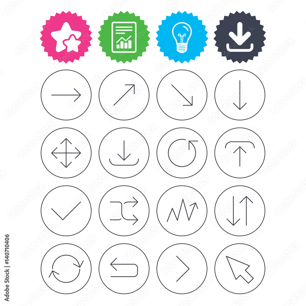 Arrow download, refresh and fullscreen symbols. Arrow download, refresh and fullscreen symbols.