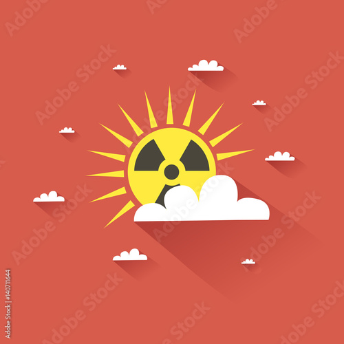 Chernobyl disaster. Nuclear radiation concept