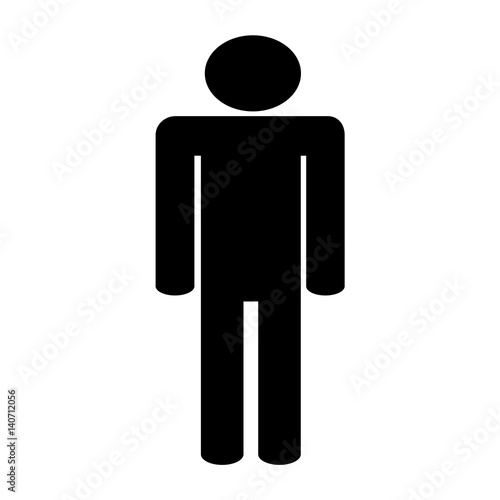 Human icon. Isolated vector on white background.