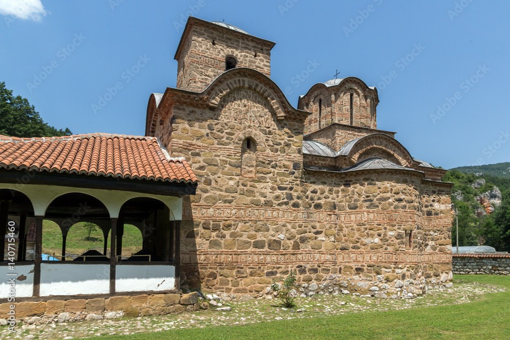 Fototapeta premium Amazing view of medieval Poganovo Monastery of St. John the Theologian, Serbia