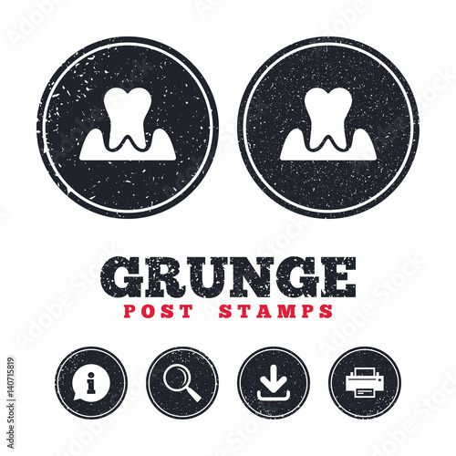 Parodontosis tooth sign icon. Dental care symbol.