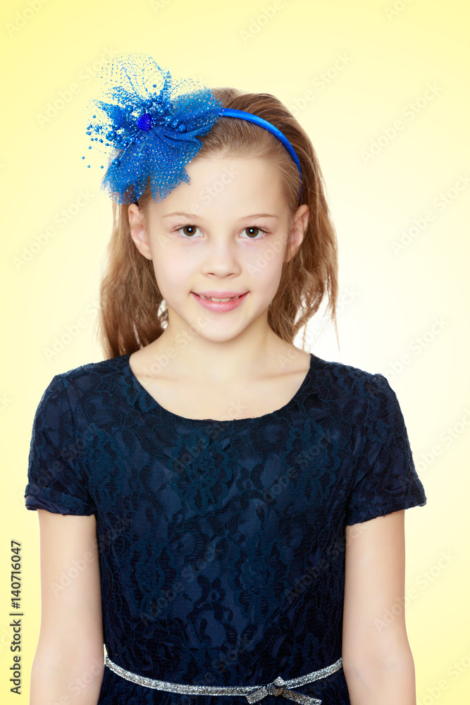 Girl with bow on her head. Girl with bow on her head.