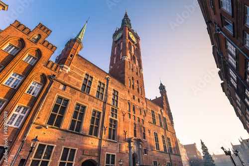 January 28, 2017: Long lane of Gdansk, Poland photo