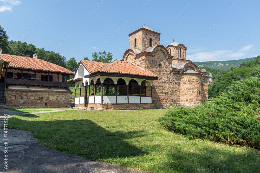 Amazing view of medieval Poganovo Monastery of St. John the Theologian, Serbia Amazing view of medieval Poganovo Monastery of St. John the Theologian, Serbia