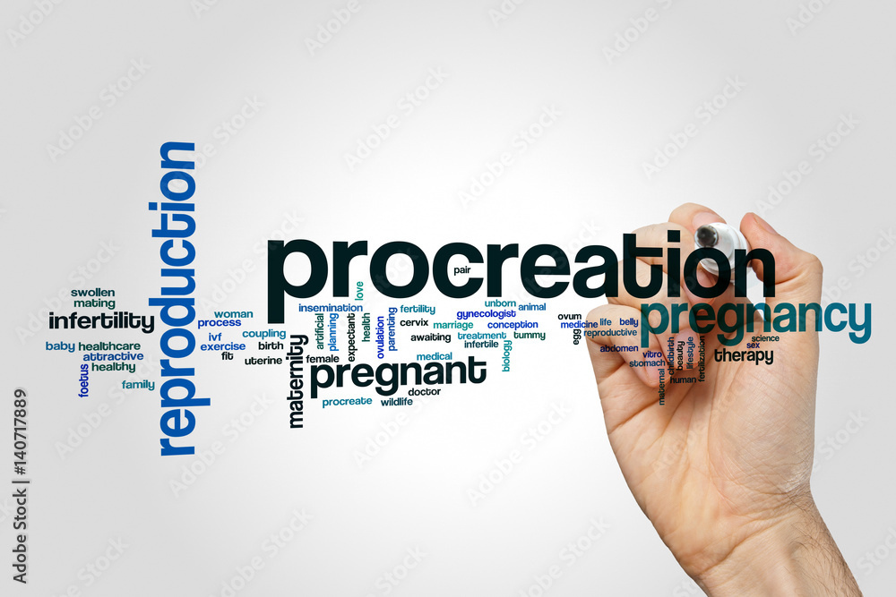 Procreation word cloud concept Procreation word cloud concept