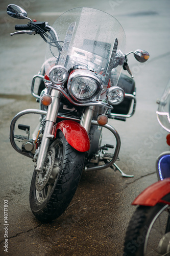 motorcycle in the rain