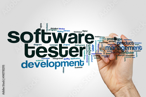 Software tester word cloud