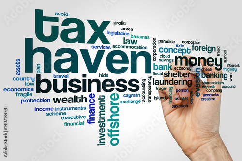 Tax haven word cloud