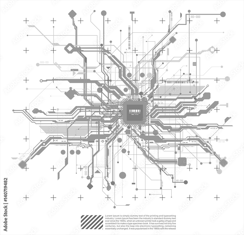 Fototapeta premium hi tech circuits fantastic absract background cyberpunk cyber pay