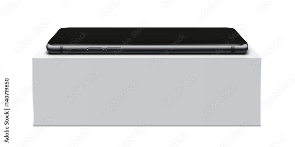 Smart phone with black screen isolated on white background. 3D illustration. Smart phone with black screen isolated on white background. 3D illustration.