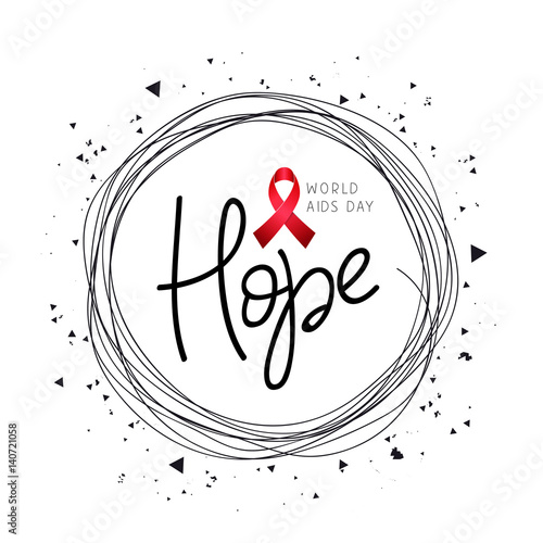 Hope. World AIDS Day. Calligraphy