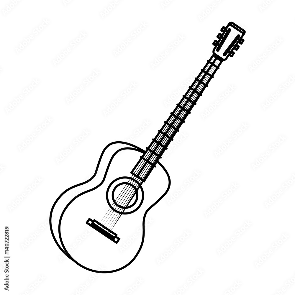 guitar instrument isolated icon vector illustration design guitar instrument isolated icon vector illustration design