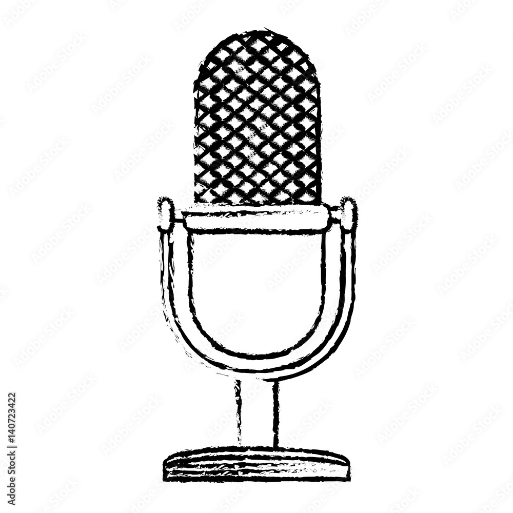 microphone retro audio device vector illustration design microphone retro audio device vector illustration design