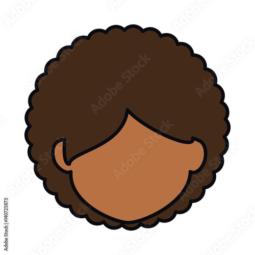 african cute woman ethnicity character vector illustration design