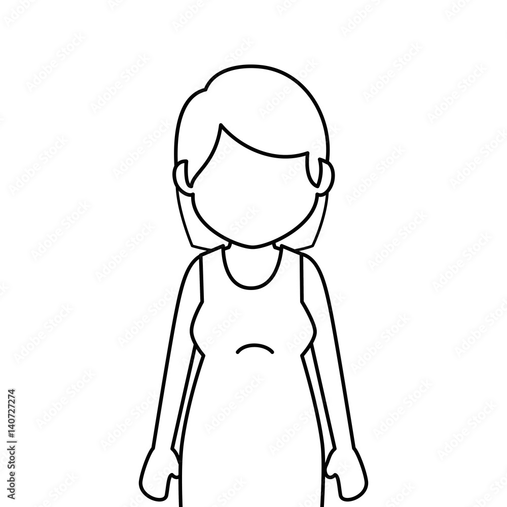 cute woman ethnicity character vector illustration design