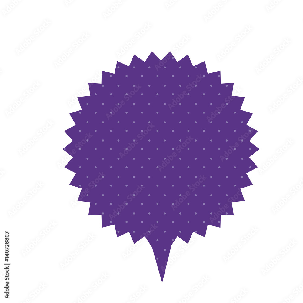 purple chat star bubble icon, vector illustration design