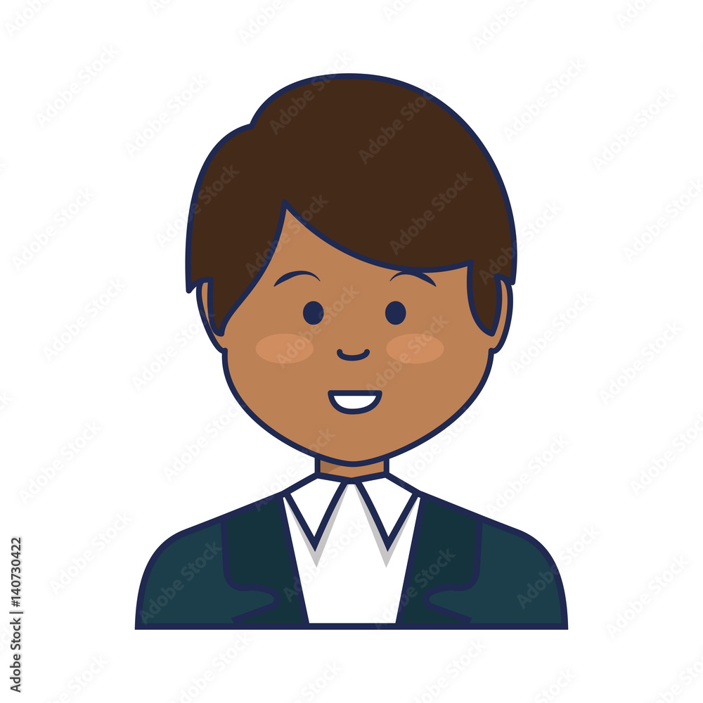 young businessman avatar character vector illustration design