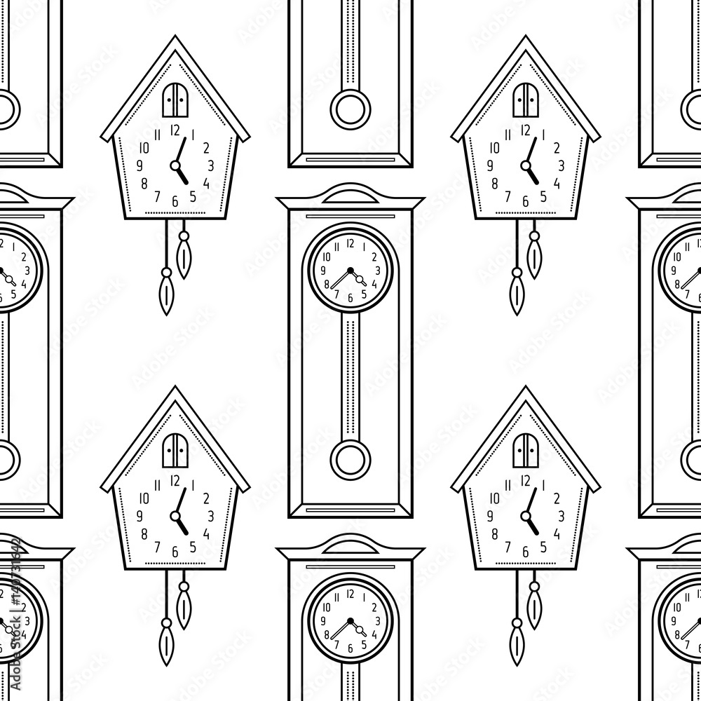 Grandfather Clock Coloring Page