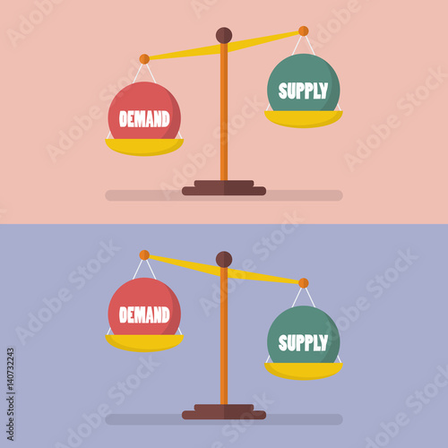Demand and supply balance on the scale