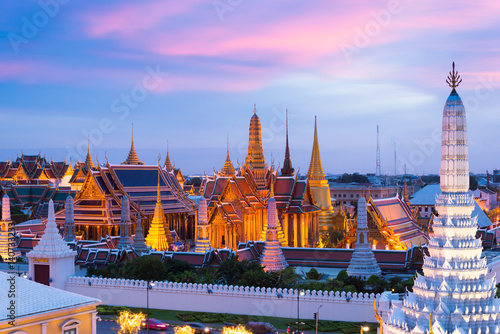 Landmark of Bangkok, Thailand. This is Wat Phra Keao and Grand Palace.
