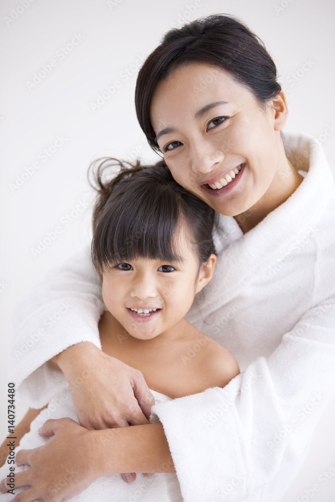 Portrait of mother and daughter Portrait of mother and daughter