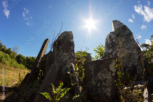 Megalithic stones, Flores Island, Indonesia photo