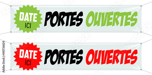 Bâche Portes ouvertes avec date