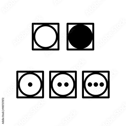 Laundry icon set. Vector art.