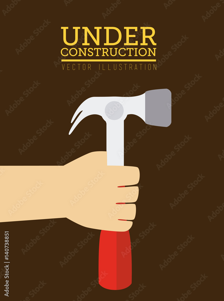 Construction design over brown background, vector illustration Construction design over brown background, vector illustration