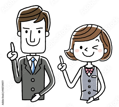 ビジネス：男性と女性