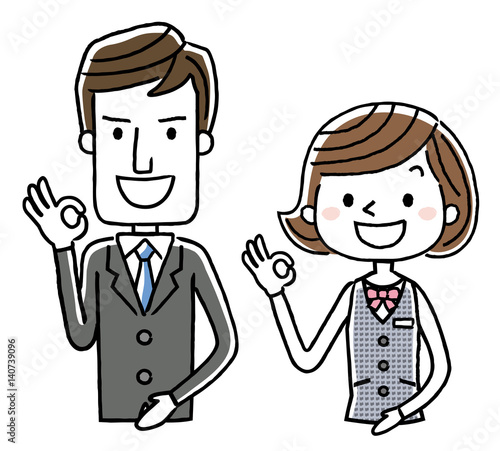 ビジネス：男性と女性