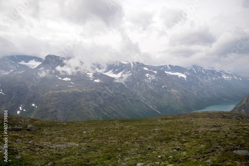Mountain hiking in Norway