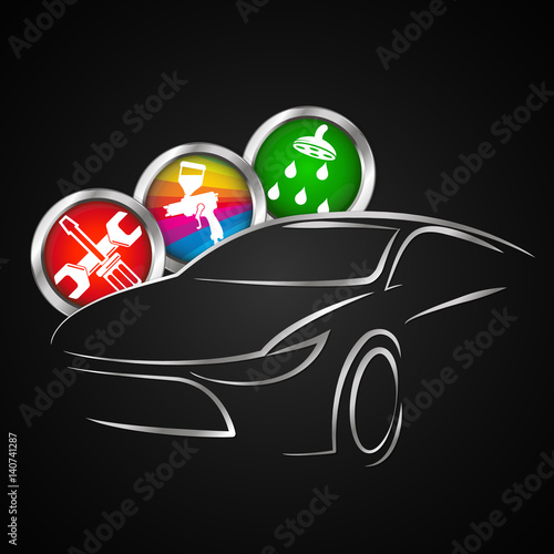 Service car silhouette