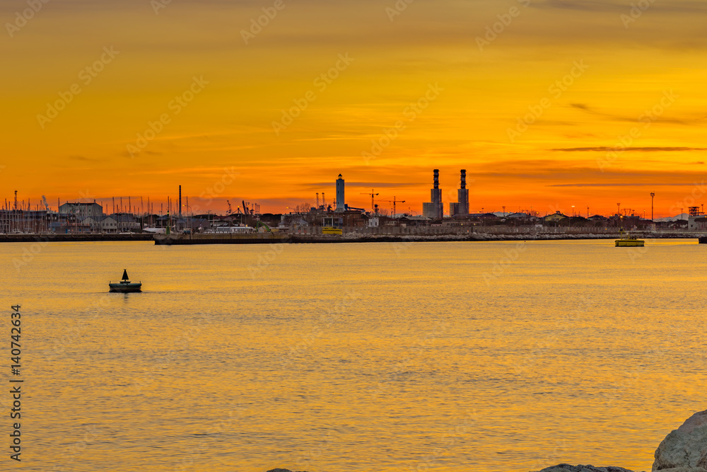 Obraz premium sunset on the Adriatic coast