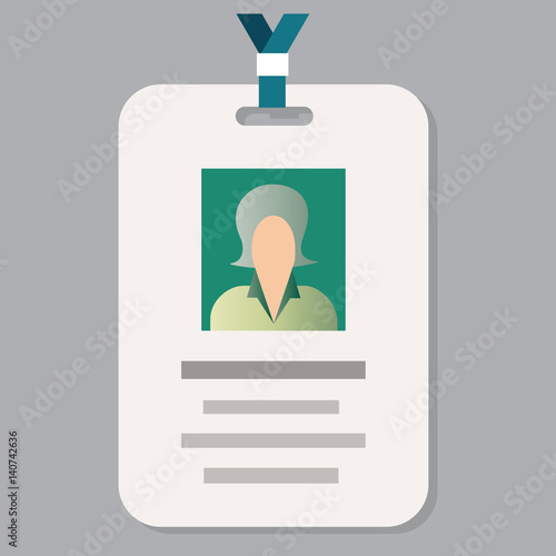 Staff admission badge pass card or identification ID card