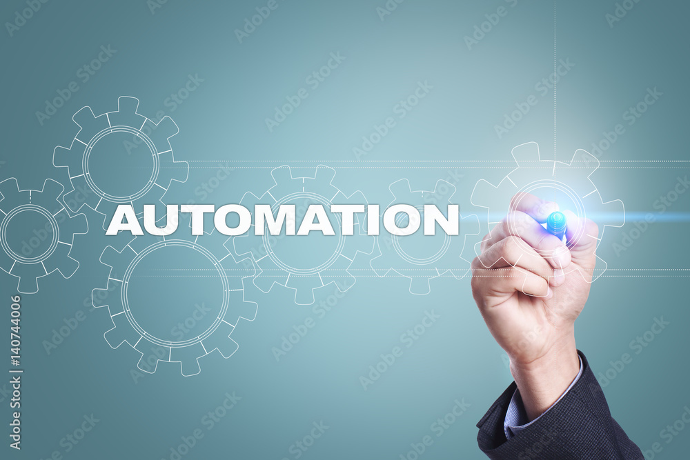 Businessman drawing on virtual screen. automation concept. Businessman drawing on virtual screen. automation concept.