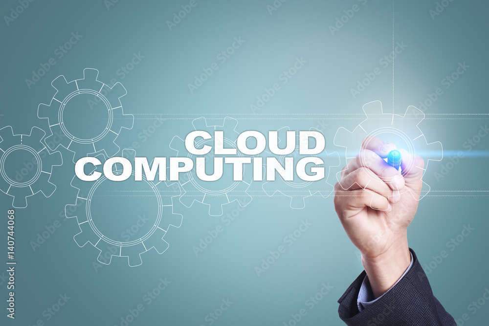 Businessman drawing on virtual screen. cloud computing concept. Businessman drawing on virtual screen. cloud computing concept.
