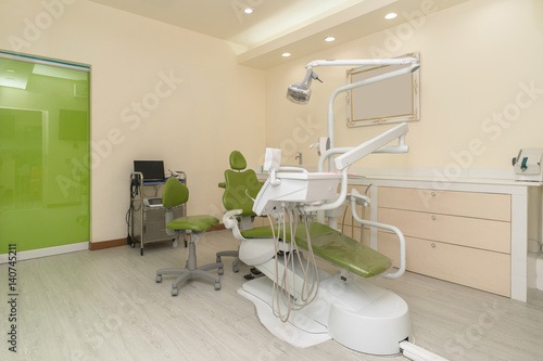 Dentist's office. Dental equipment in modern, clean interior