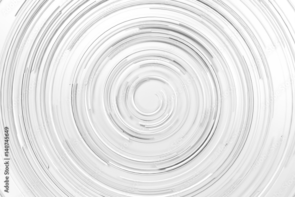 White concentric spiral on white background