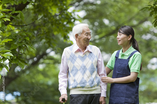 Nurse with Senior Man photo