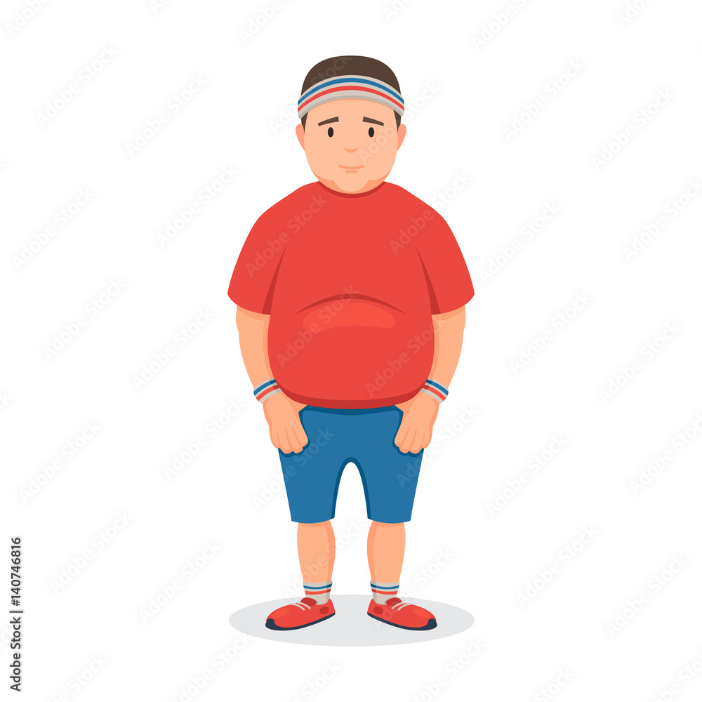Fat man in a sports uniform Fat man in a sports uniform