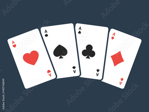 Four aces playing cards