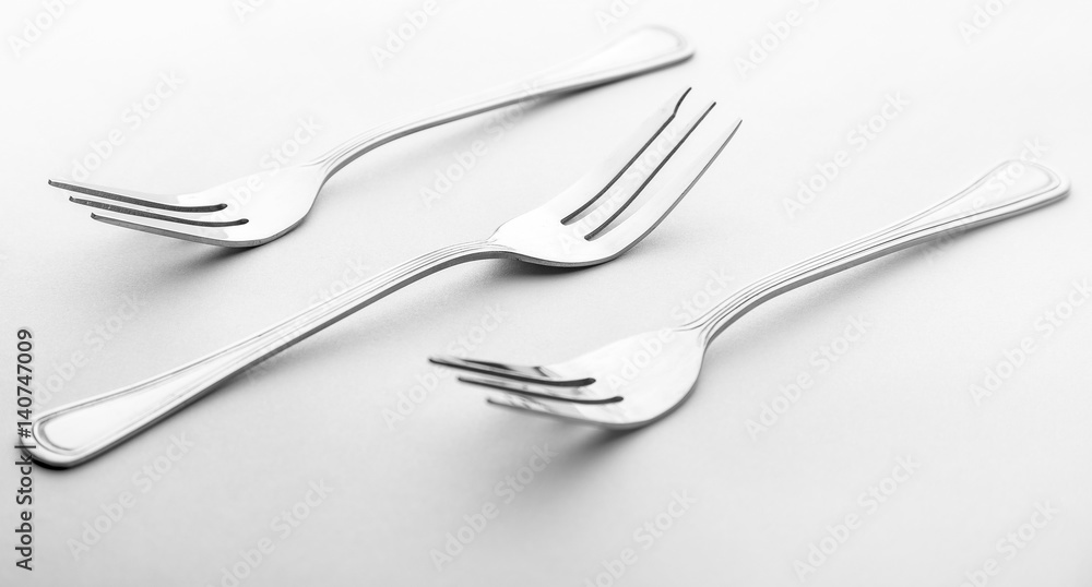 Three forks isolated on white Three forks isolated on white