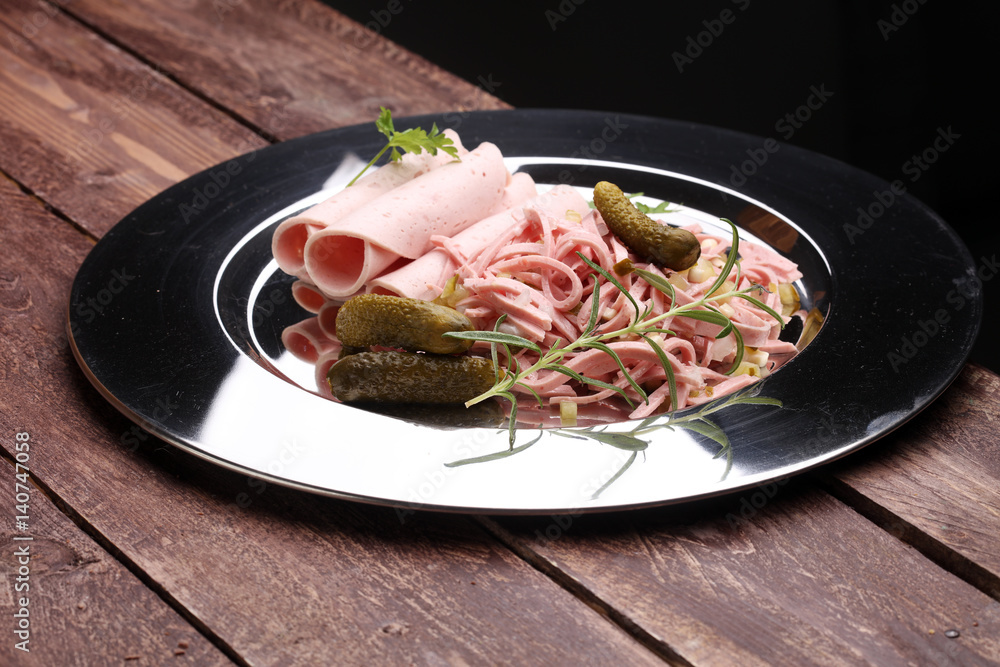 Swabian sausage salad - Elsasser Wurstsalat Swabian sausage salad - Elsasser Wurstsalat
