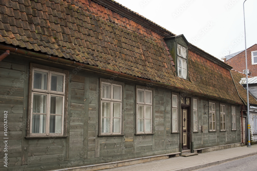 Old Wooden architecture in Liepaja, Latvia