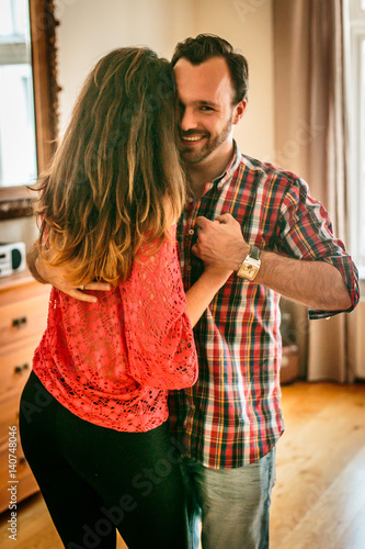 two dancers in love