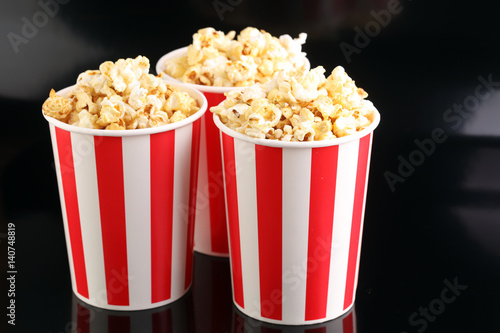 Cinema concept with popcorn