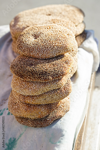 Khobz kesra traditional moroccan bread photo