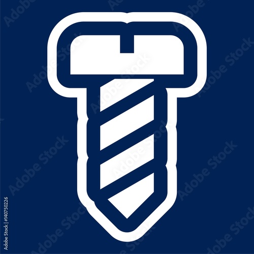 Bolt icon flat design - Illustration