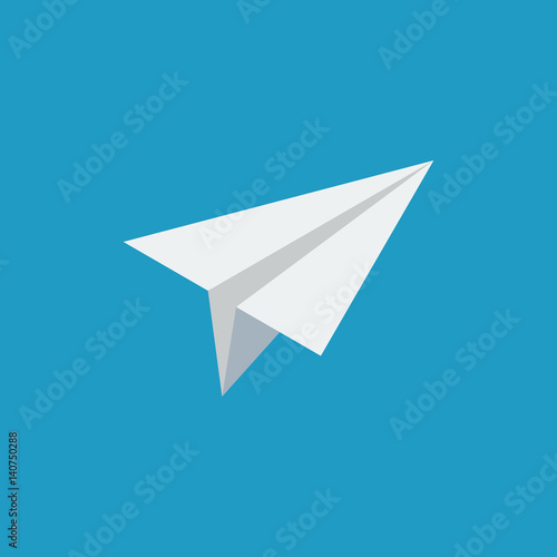 Paper airplane isometric icon